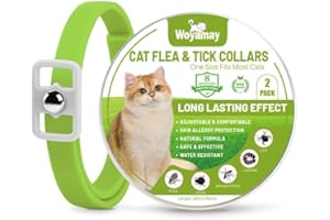 WOYAMAY Cat Repellent Treatment, Adjustable Cat Repellent Collars, Natural Protection Repellent Collar for Cats, Water Resistant Repellent Collar for Cats Small-Medium-Large,Green 1pack