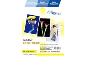 LabelOcean (R) 100 Blatt A4 Overheadfolie (OHP Transparentfolie) für Inkjet, Laserdrucker und Kopierer, weiß, 70 nits, A4