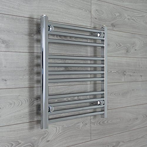 540mm wide x 600mm high Straight Chrome Heated Towel Rail Ladder Bathroom Warmer Radiator Rack Central Heating