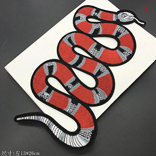 1 Pcs Exquisite Snake DIY Clothes Patches Stickers Embroidered Sew Applique Clothes Accessories for T-shirt Jeans Clothing Bags by Sdetter