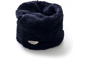 iNszkoos Double-Layer Plush Kids Neck Warmer 2-12 Years Girls Boys Winter Soft Fleece Neck Gaiter Child Furry Snood Scarf Neckerchief Cold Weather Accessory