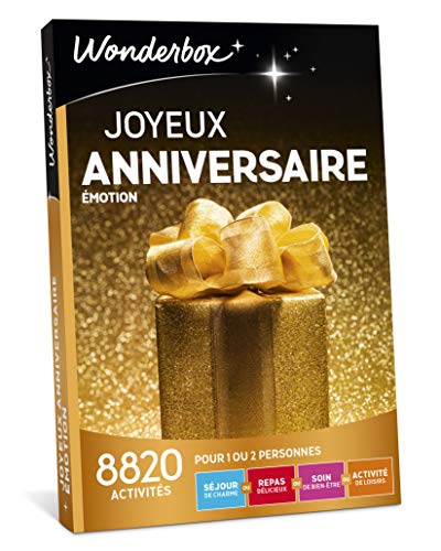 Wonderbox - Coffret cadeau anniversaire - JOYEUX ANNIVERSAIRE EMOTION - 8820 séjours, repas, massage