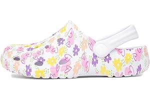 Shoe Zone - Cannock Girls White Flower Print EVA Clog