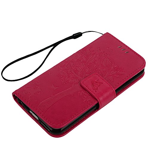 iPhone 6 Case,iPhone 6S Case (4.7 inch), YOKIRIN [Wallet Case] Premium
Soft PU Leather Notebook Wallet Embossed Flower Tree Design Case with
[Kickstand] Stand Function Card Holder and ID Slot Slim Flip Protective
Skin Cover for iPhone 6 ,iPhone 6S, Rose Red