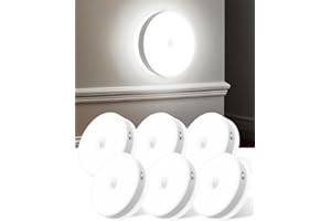 KALAHOL Motion Sensor Lights Indoor, Double-Sided LED Stair Lights, Rechargeable Type-C, Cupboard Light with Dual Modes, 6 Pack Night Lights for Kitchen Stair Closet Under Cabinet