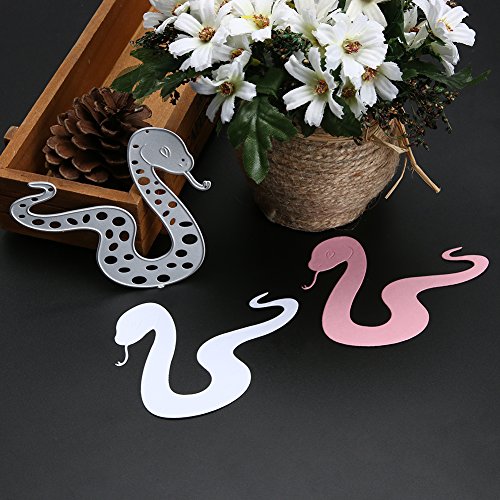 Amazingdeal365 Schlange Metall Form Schablonen Schneiden DIY Dekor Sammelalbum Karten Buchzeichen Lesezeichen als Geschenk für Freunde Geburtstag Kinder,Kindergarten Hobby Schule Handarbeit Unterricht usw. Ein tolles Geschenk! - 4