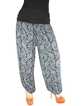 Damen LEICHTE DAMEN HOSE Sommerhose Pumphose Strandhose im Harem mit Blumenmuster