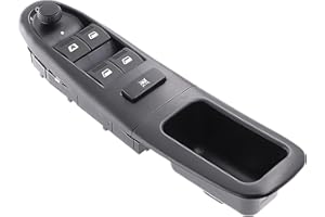 LEDFEWAG Interruptor Mando Elevalunas Botonera de Ventana del conductor 6554.CF 6554CF Compatibile para Peugeot 406 8B 1995-2004