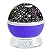 Produktbild Projektor lampe ,LED Star Projector um Romantische Nacht Lampe 360 Dreht Grad Sternenhimmel Projektor 4 pcs LED-Kornen Perfekt für Geburtstag, Parteien, Kinder Zimmer, Hochzeit (Lila)