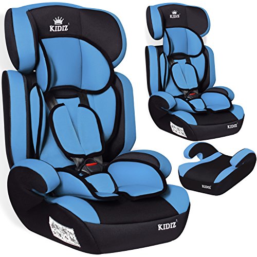 Kidiz® Autokindersitz Kinderautositz ✓ Gruppe 1+2+3 ✓ 9-36 kg ✓ Autositz ✓ Kindersitz | Stabil und Sicher | Farbe: Hellblau - 2