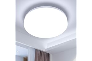 LEPRO LE Plafoniera LED Dimmerabile 24W 2100lm, Ø 33cm, Lampada da Soffitto Bianco Diurno 5000K, Lampada da Bagno Impermeabile IP54, Lampade Ideali per Camera da Letto Balcone Bagno Cucina Ufficio Studio