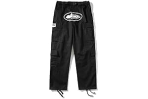 VENTOUSE Corteiz Street Pocket Pantalon Droit Taille Haute Style Hip Hop | Pantalon Cortez Pantalon pour Hommes,Pantalon Cargo Vintage Multi Poche Pantalon Droit Vintage Rétro