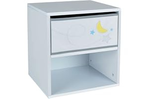 Fun House 713038 Comodino/Comodino con cassetto H.36 X L. 33 X P. 30 cm per Bambino, da 2 Anni