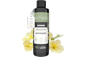 alphazoo Premium Nachtkerzenöl für Hunde 250ml – Kaltgepresst & 100% natürliches Futteröl, reich an Omega-6 & Omega-9 – Unterstützt glänzendes Fell & gesunde Haut, ideal bei Allergien