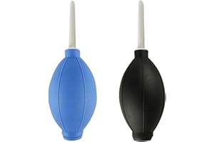 stillwen Soffiatore Professionale Pompetta, 2 Pcs Soffietto Per la Pulizia di Fotocamere Digitali, Obiettivi per Fotocamera ed Elettronica Sensibile, Air Duster, Nero e Blu