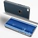 Produktbild Hülle iPhone 5S,Schutzhülle iPhone SE,SaKuLa [Ultra Slim] Elegante Überzug Mirror Flip Case Spiegel Kview Ledertasche Handyhülle Brieftasche im BookStyle für iPhone 5/5S/SE mit Glitzer Kristall Back Cover,Stoßdämpfend TPU Silikon Klapphülle Crystal Sparkle Bling PU Leather Folio Etui Bumper Kunstleder Tasche für iPhone 5/5S/SE mit Kredit Kartenfächer [Standfunktion] [Magnetverschluß] -Spiegel Blau