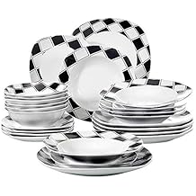 Amazon.co.uk: dinner sets black and white