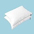 The Sleep Company Adjustable Plush Pillow | Height & Firmness Adjustable Zipper | Medium Soft | Microfiber Sleeping Pillow | Machine Washable Bed Pillow | 27 x 17 Inches | White | Pack of 2
