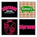 Produktbild Sopranos Nue jersey logo various designs Nue 4 x Kühlschrankmagnet Gift set