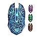 Produktbild SEARCHALL L6 2,4GHz Wieder Aufladbare, Drahtlose Gaming Maus mit 3 einstellbare DPI-Stufen (2400/1600/800 DPI), 7 farbige pulsierende LED-Beleuchtung und 8 geräuschlosen Tasten