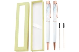 Kareeran Easter Sparkly Ballpoint Pen Gift Set, Glitter Pens with Black Replacement Refills Gift Box Thank You Gifts for Wedding Birthday Office