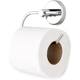 Alper Banyo İris Krom Kaplama A&ccedil;ık Tuvalet Kağıtlığı, Yapışkanlı ve Vidalı Montajlı WC Kağıtlık, 35 mm Oval Bantlı Banyo Akse