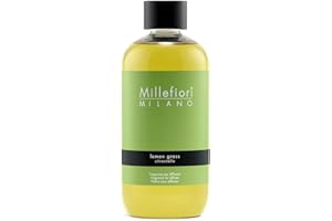 Millefiori Milano – limón césped Natural Recambio para difusor, Amarillo, 6 x 5.2 x 13,7 cm