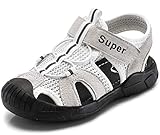  Gaatpot Kinder Sandalen Mädchen Jungen Sport Outdoorsandalen Geschlossene Strand Sandale Schuhe Outdoor Lauflernschuhe Sommer Weiß 26 EU/25 CN