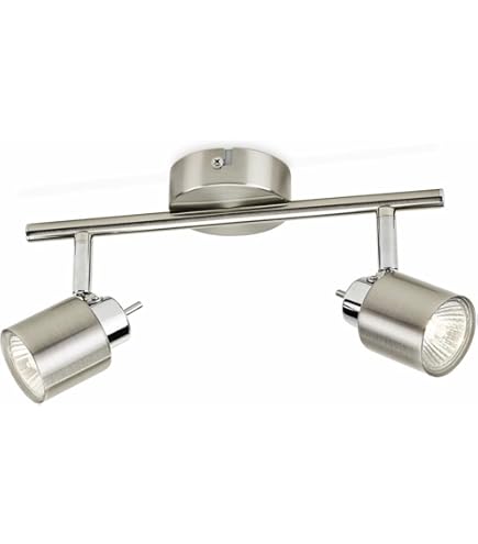 Lampada A Soffitto Philips Meranti Con 4 Faretti Regolabili - Design Moderno, Finitura Nickel - Foto 3