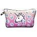 Generic 3D Print Women Cosmetic Bag with Multi-Coloured Pattern Nice Travel Makeup Pouchs Women, Love (Multicolour) - Generic