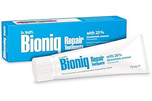 Dr. Wolff's Bioniq Repair Pasta Dental | Sin Flúor con Esmalte Biomimético Hidroxiapatita | Para Dientes Sensibles | Ayuda a Reparar la Superficie del Esmalte 1x 75ml