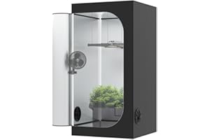 THE HOOKAH The Grow Deluxe D600 Growzelt 80x80x160 cm - Indoor Anbauzelt mit herausnehmbarer Wanne, hochreflektierendes Mylar licht- und wasserdicht