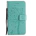 Produktbild LG G4 Hülle, Chreey Prägung [Katze Baum] Muster PU Leder Hülle Flip Case Wallet Cover mit Kartenschlitz Handyhülle Etui Schutztasche [Grün]
