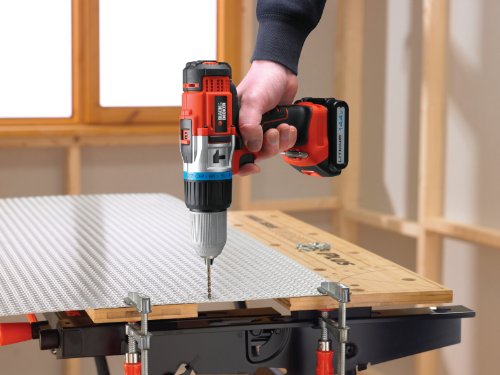 Black + Decker 14,4V Li-Ionen Akku-Schlagbohrschrauber, 2. Akku, LED-Arbeitsleuchte, Planetengetriebe, EGBHP148BK - 6