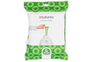 Brabantia Müllbeutel-Spenderpackung, 23-30 Liter, White, 40 Stück