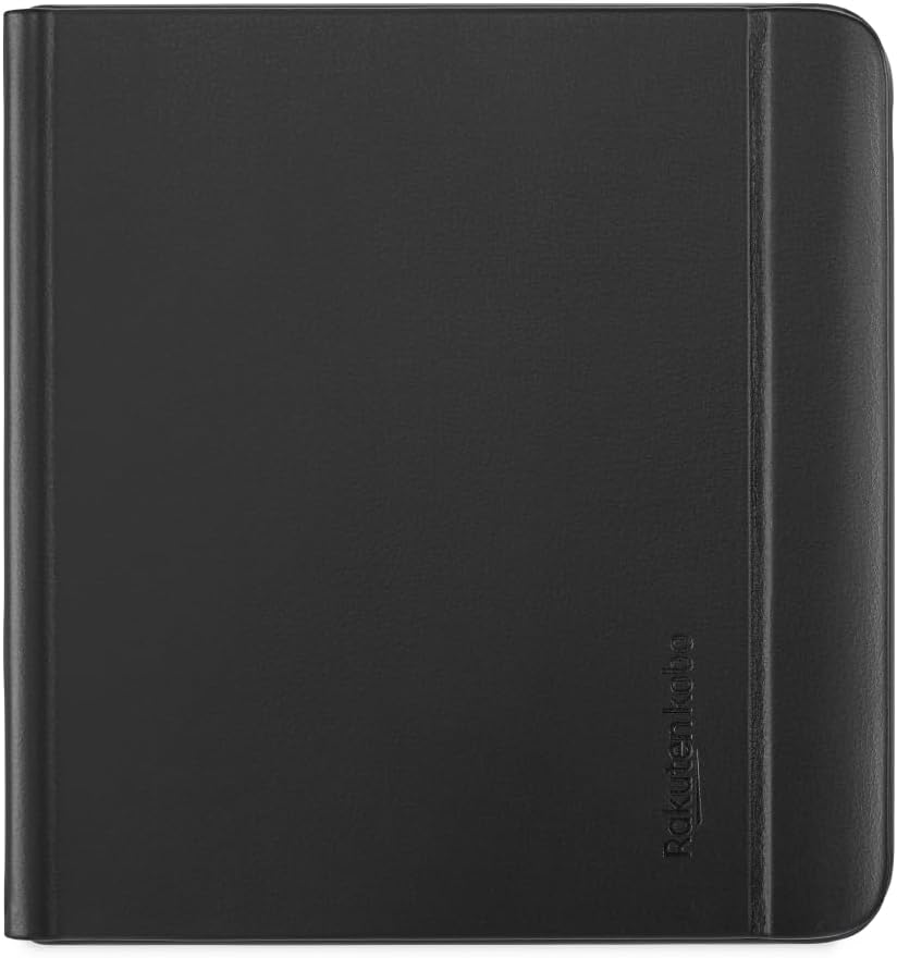 Funda de Kobo Libra Colour para Stylus | Negro | Tecnología de Sueño/Despertar | Soporte Integrado de 2 Posiciones | Cuero Vegano | Compatible con el eReader Kobo Libra Colour de 7”
