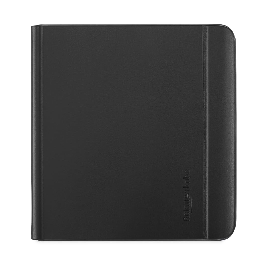 Funda de Kobo Libra Colour para Stylus | Negro | Tecnología de Sueño/Despertar | Soporte Integrado de 2 Posiciones | Cuero Vegano | Compatible con el eReader Kobo Libra Colour de 7” - 1