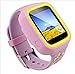 Produktbild Leydee Smart Watch Kinder Sim Karte GPS Tracker Anti-verloren Zwei-Wege-Anruf SOS Notfall Wecker Kinder Touchscreen Smartwatch für Android iPhone , pink