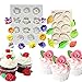 Produktbild JeVenis 2 STÜCKE Blumenkuchen Fondantform Mini Blätter Silikonform Rosen Fondantform Süßigkeitenherstellung Silikonschale Sonnenblumen Schokoladenform Dekoration