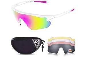 SNOWLEDGE Sports Sunglasses UV 400 Protection, Cycling Glasses with TR90 Superlight Frame for Men Women Cycling Climbing Fishing Driving Golf