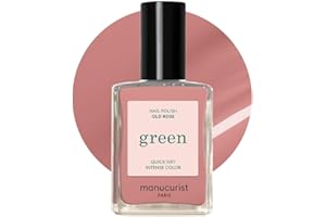 MANUCURIST • Zielony różowy lakier do paznokci Old Rose • Naturalny klasyczny 9-częściowy lakier • wegański i roślinny (84%) • Manicure i pielęgnacja paznokci • 15 ml