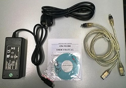 Alumimium USB 2.0 / FireWire (IEEE 1394) Externes Festplattengehäuse für 3.5″ IDE HDD mit Netzschalter und USB 2.0-A / 2x FireWire Stecker unterstützen PC / Notebook / Mac (3.5″ IDE / USB2.0 / FireWire) - 5