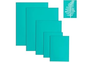 Jaarssho 5 Stück Weichgummi Linoleum Platte,Linolplatten für Linolschnitt,Stempelgummi,Linoldruck Set, Dicke 3 mm,Linoleum Bodenbelag für die Herstellung von Briefmarken, Kunsthandwerk (2A4+A5+2A6)