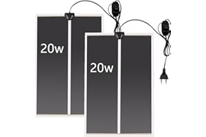 MUALROUS 2pcs 20W Tappetino Termico per Rettili Impermeabile Pad Riscaldante per Rettili sotto Riscaldatore Serbatoio Pad Termico per Terrario per Tartarughe Lucertole Rane Serpenti Lucertola Geco