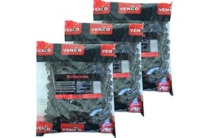 CLOETTA Venco Holland Lakritze 'Dubbelzoute Briketten' 3 Packungen a 1kg (Doppelt gesalzen)