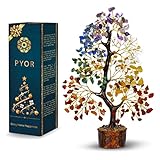 Pyor Chakra Tree - Gemstone Tree Of Life Decor - Crystal Tree Ornaments - Home Decor - Ornaments For Living Room - Crystals And Gemstones Healing Gifts - Meditation & Calming Crystals