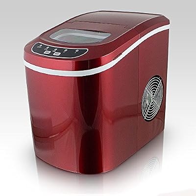 MonMobilierDesign Machine à glaçons rouge - 12kg de glaçons en 24h Ice Maker Rouge