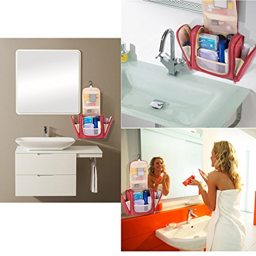 Estarer Damen Herren Kulturtasche Waschbeutel zum aufhängen Kosmetiktasche - 5