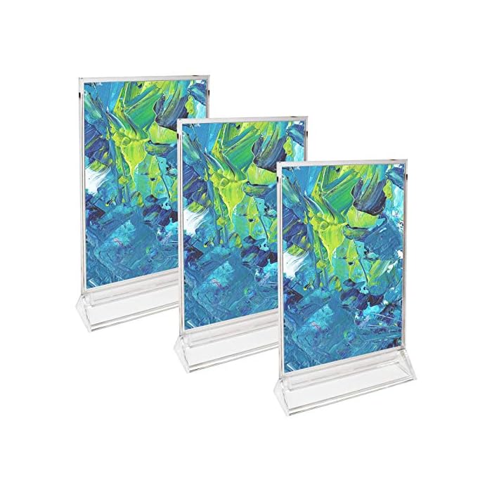 Buy Perspex Display Stands (3 Pcs ) Double Sided Clear A4 Portrait
