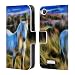 Produktbild Offizielle Haroulita Pferd Schottland Orte 3 Brieftasche Handyhülle aus Leder für HTC Desire 320